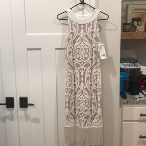 Nude and white dress   Very unique